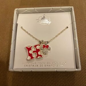 MINNIE MOUSE “H” NECKLACE NIB